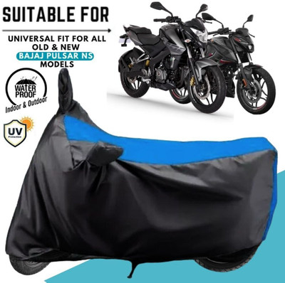MADAFIYA Waterproof Two Wheeler Cover for Bajaj(Pulsar NS 160, Black, Blue)