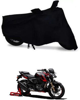 THE REAL ARV Waterproof Two Wheeler Cover for TVS(Apache, Black)