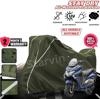 OliverX Waterproof Two Wheeler Cover for Suzuki(Burgman Street, Green)