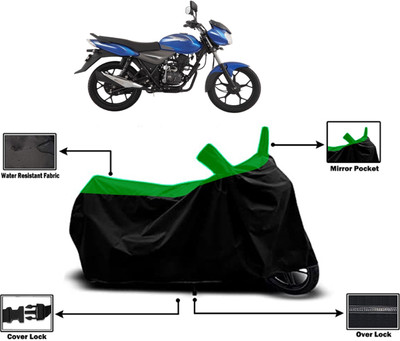 Amexride Two Wheeler Cover for Bajaj(Discover 110, Green)