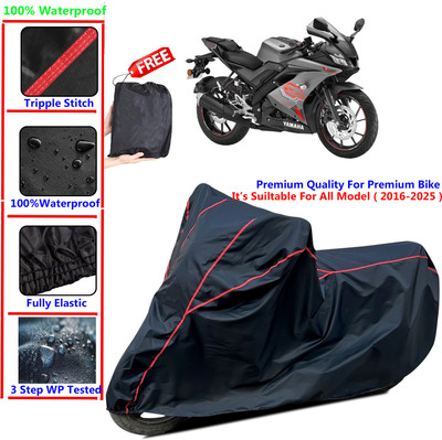 SThanaveX Waterproof Two Wheeler Cover for Yamaha(YZF-R15 V3 BS6, Black)
