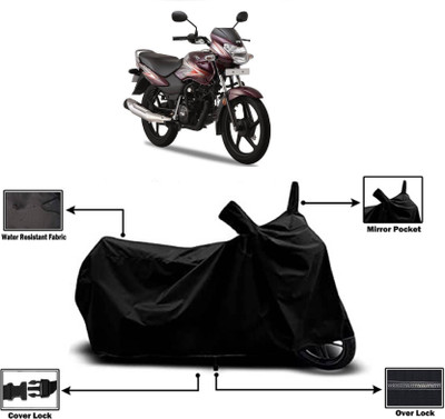 KEDIT Two Wheeler Cover for TVS(Sport, Black)