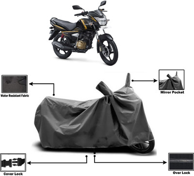 Amexride Two Wheeler Cover for TVS(Victor Premium BS6, Grey)