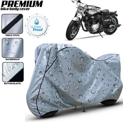 kerwa Waterproof Two Wheeler Cover for Royal Enfield(Silver, Black)