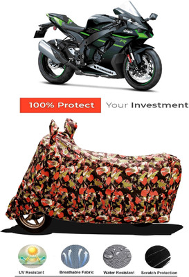 Amexride Two Wheeler Cover for Kawasaki(Ninja ZX-10R BS6, Multicolor)