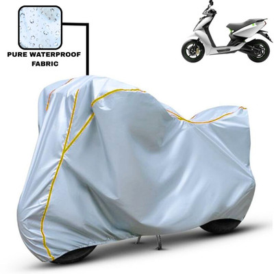 Delphinium Waterproof Two Wheeler Cover for Ather(450 X, Silver)