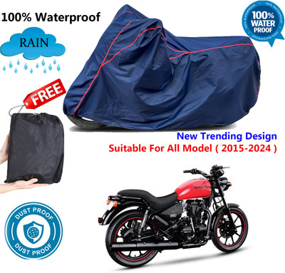 AUTOCAD Waterproof Two Wheeler Cover for Royal Enfield(Thunderbird 350, Blue, Red)