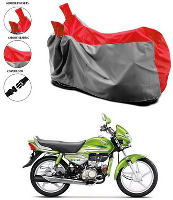 RAAMKM Two Wheeler Cover for Hero(HF Dawn BS6, Grey, Red)