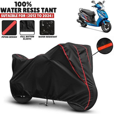 Mwiss Waterproof Two Wheeler Cover for Hero(Maestro Edge, Black, Red)
