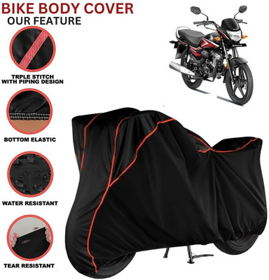 kerwa Waterproof Two Wheeler Cover for Honda(CB Shine, Black, Red)