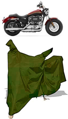 Amexride Two Wheeler Cover for Harley Davidson(1200 Custom, Maroon)