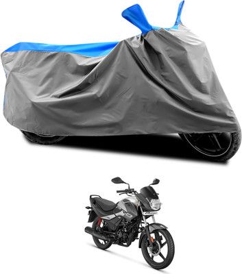 PAGORA Waterproof Two Wheeler Cover for Hero(Passion Pro i3S, Grey, Blue)