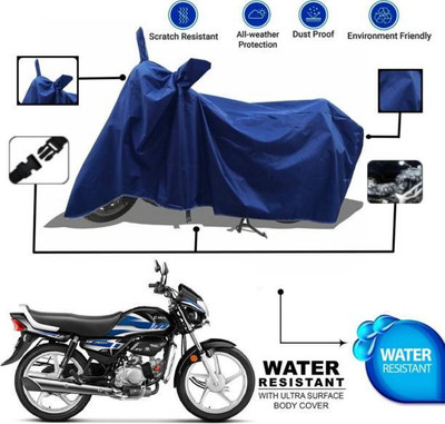 RAAMKM Two Wheeler Cover for Hero(HF Deluxe i3s, Blue)