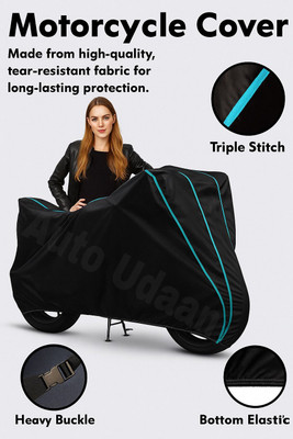 Auto Udaan Waterproof Two Wheeler Cover for Bajaj(Platina 100 DTS-i, Black)