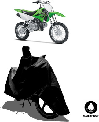 Amexride Waterproof Two Wheeler Cover for Kawasaki(KLX 110, Black)