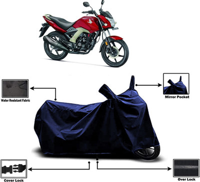 Amexride Two Wheeler Cover for Honda(CB Unicorn, Blue)