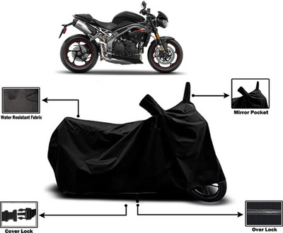 Amexride Two Wheeler Cover for Triumph(Speed Triple BS6, Black)