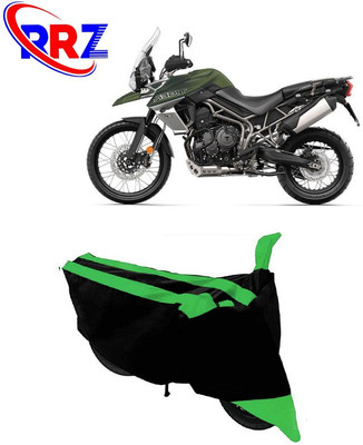 RRZ Waterproof Two Wheeler Cover for Triumph(Tiger 800 XCA, Black, Green)