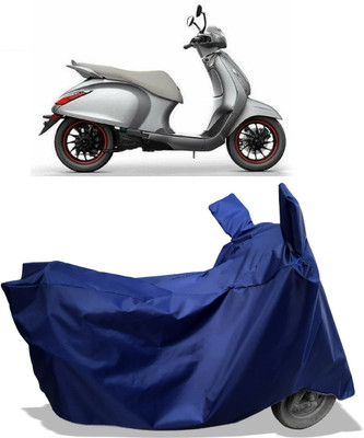 Amexride Two Wheeler Cover for Bajaj(Urbanite Chetak BS6, Blue)