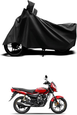 MMSSTAR Waterproof Two Wheeler Cover for Bajaj(Platina 110 H-Gear BS6, Black)