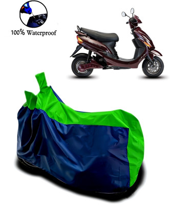 rakku Waterproof Two Wheeler Cover for Hero(Electric Wave Dx, Green, Blue)