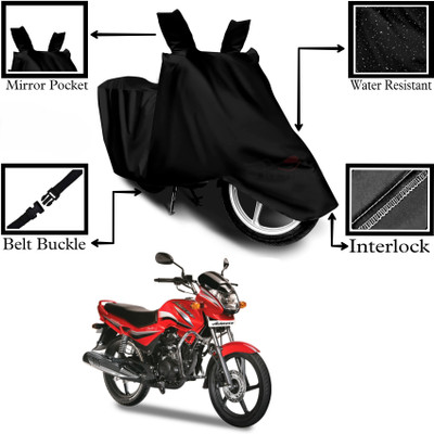 DeepShakshi AUTOMOTIVE Two Wheeler Cover for Hero(Achiever, Black)