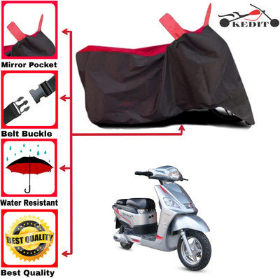AASHTIK MART Two Wheeler Cover for Hero(Electric NYX e5, Red, Black)