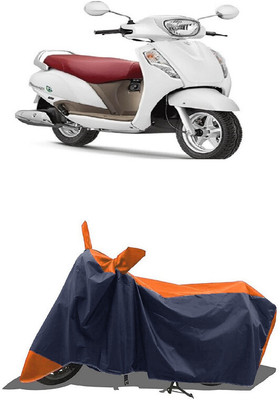 SUGASHRI Waterproof Two Wheeler Cover for Suzuki(Access SE, Orange, Blue)
