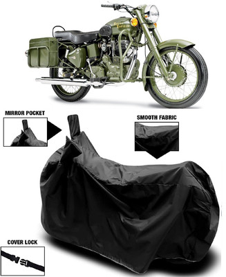 MMSSTAR Waterproof Two Wheeler Cover for Royal Enfield(Battle, Black)