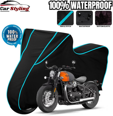 Car Styling Waterproof Two Wheeler Cover for JAWA(Bobber 350, Black, Red)