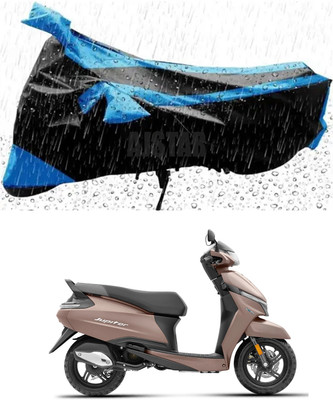 AJSTAR Two Wheeler Cover for TVS(Jupiter classic, Black, Blue)