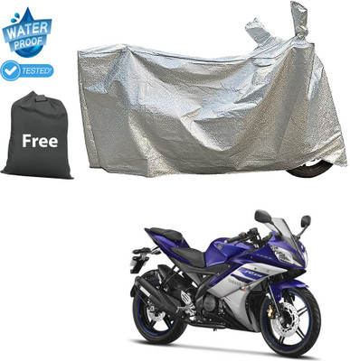 CODOKI Waterproof Two Wheeler Cover for Yamaha(YZF-R15 V2, Silver)