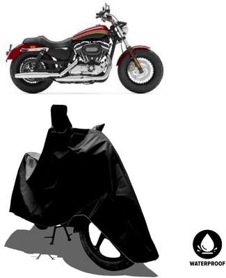 Amexride Waterproof Two Wheeler Cover for Harley Davidson(1200 Custom, Black)