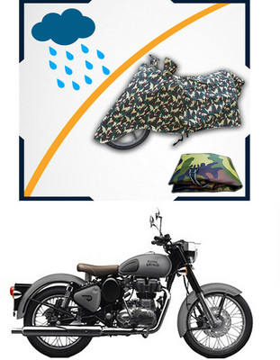 Mdstar Waterproof Two Wheeler Cover for Royal Enfield(Classic Gunmetal, Multicolor)