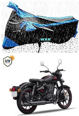 WXR Waterproof Two Wheeler Cover for Royal Enfield(Bullet 350, Black, Blue)