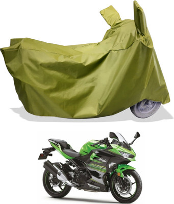 Amexride Two Wheeler Cover for Kawasaki(Ninja 400, Maroon)