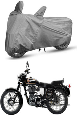 DeepShakshi AUTOMOTIVE Waterproof Two Wheeler Cover for Royal Enfield(Bullet Electra Twinspark, Grey)