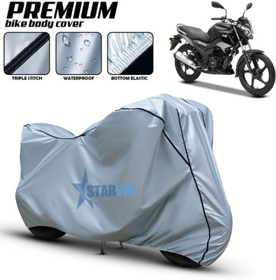 Starvin Waterproof Two Wheeler Cover for TVS(Raider, Silver, Black)