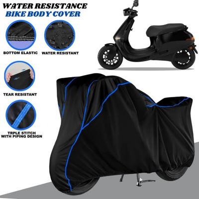 SRP PRODUCT Waterproof Two Wheeler Cover for Ola(Electric, Black, Blue)