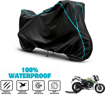 ANTHUB Waterproof Two Wheeler Cover for TVS(Apache RTR 200 Fi E100, Black)