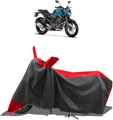 KEDIT Two Wheeler Cover for Yamaha(FZ, Red, Black)