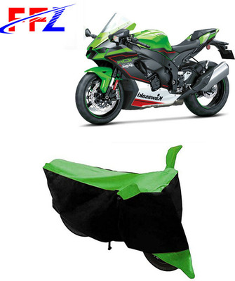 FFZ Two Wheeler Cover for Kawasaki(Ninja ZX-10R, Black, Green)