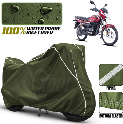 xodi Waterproof Two Wheeler Cover for Bajaj(Pulsar, Green, White)