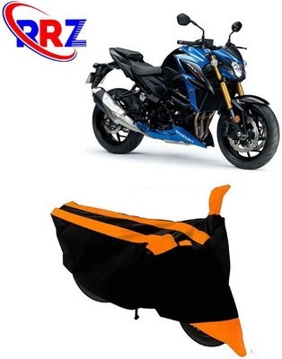 RRZ Waterproof Two Wheeler Cover for Suzuki(GSX-S750, Black, Orange)