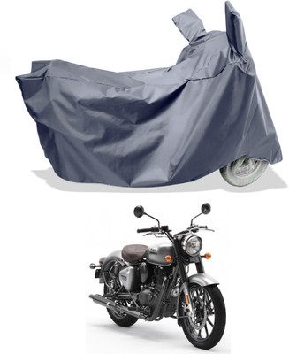 Amexride Two Wheeler Cover for Royal Enfield(Classic Gunmetal BS6, Grey)