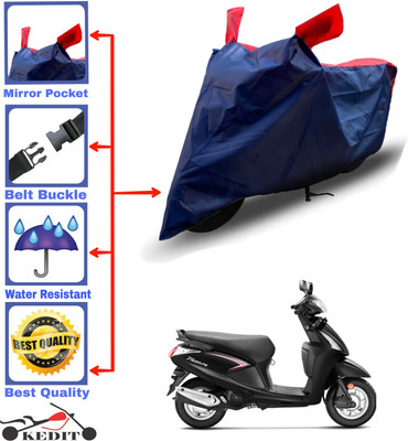 KEDIT Two Wheeler Cover for Hero(Pleasure, Red, Blue)