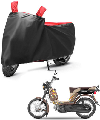sowelar Waterproof Two Wheeler Cover for TVS(XL 100, Black, Red)