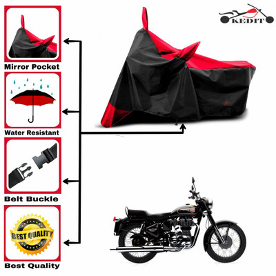 AASHTIK MART Two Wheeler Cover for Royal Enfield(Standard 350, Red, Black)