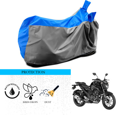 GOSHIV-car and bike accessories Waterproof Two Wheeler Cover for Yamaha(FZ-25, Grey, Blue)