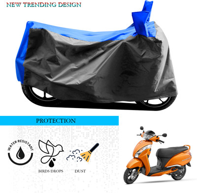 SnehaSales Waterproof Two Wheeler Cover for TVS(Jupiter 125, Grey, Blue)